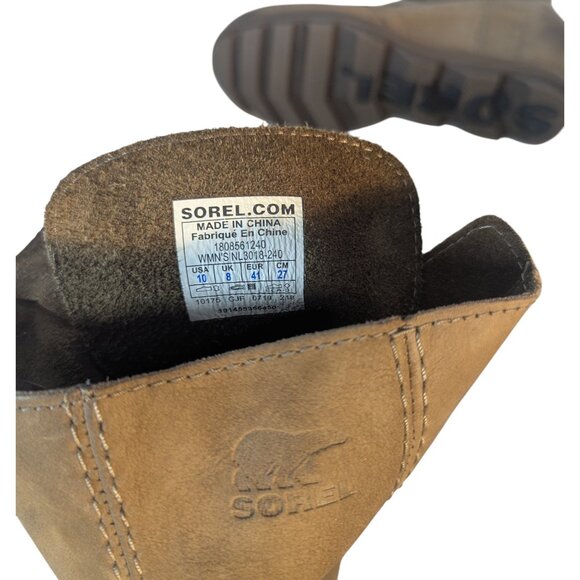 Sorel tan wedge high heel lace-up boot - Picture 9 of 12